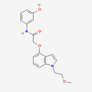 molecular formula C19H20N2O4 B14936357 N-(3-hydroxyphenyl)-2-{[1-(2-methoxyethyl)-1H-indol-4-yl]oxy}acetamide 