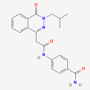 4-({[3-(2-Methylpropyl)-4-oxo-3,4-dihydrophthalazin-1-yl]acetyl}amino)benzamide