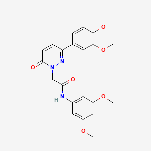 molecular formula C22H23N3O6 B14936365 N-(3,5-dimethoxyphenyl)-2-(3-(3,4-dimethoxyphenyl)-6-oxopyridazin-1(6H)-yl)acetamide 