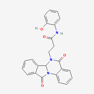 3-(5,11-dioxo-6a,11-dihydroisoindolo[2,1-a]quinazolin-6(5H)-yl)-N-(2-hydroxyphenyl)propanamide