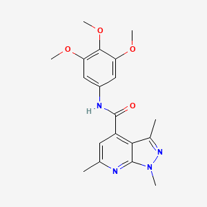 molecular formula C19H22N4O4 B14936384 1,3,6-trimethyl-N-(3,4,5-trimethoxyphenyl)-1H-pyrazolo[3,4-b]pyridine-4-carboxamide 