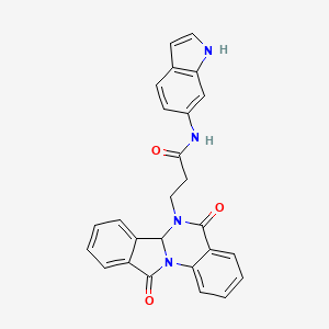 3-(5,11-dioxo-6a,11-dihydroisoindolo[2,1-a]quinazolin-6(5H)-yl)-N-(1H-indol-6-yl)propanamide