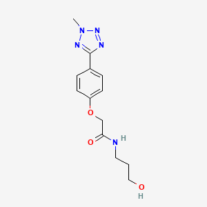 N-(3-hydroxypropyl)-2-[4-(2-methyl-2H-tetrazol-5-yl)phenoxy]acetamide