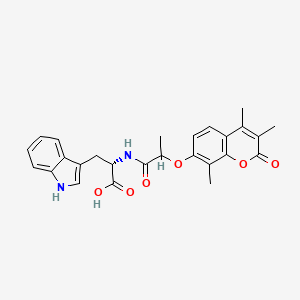 N-{2-[(3,4,8-trimethyl-2-oxo-2H-chromen-7-yl)oxy]propanoyl}-L-tryptophan