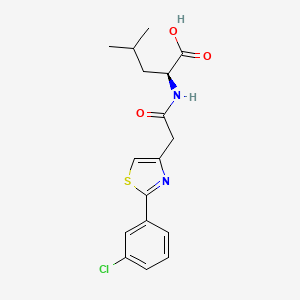 N-{[2-(3-chlorophenyl)-1,3-thiazol-4-yl]acetyl}-L-leucine