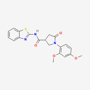 N-(1,3-benzothiazol-2-yl)-1-(2,4-dimethoxyphenyl)-5-oxopyrrolidine-3-carboxamide