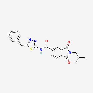 N-[(2E)-5-benzyl-1,3,4-thiadiazol-2(3H)-ylidene]-2-(2-methylpropyl)-1,3-dioxo-2,3-dihydro-1H-isoindole-5-carboxamide