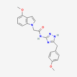 N-[3-(4-methoxybenzyl)-1H-1,2,4-triazol-5-yl]-2-(4-methoxy-1H-indol-1-yl)acetamide