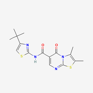 molecular formula C16H18N4O2S2 B14936439 N-[(2Z)-4-tert-butyl-1,3-thiazol-2(3H)-ylidene]-2,3-dimethyl-5-oxo-5H-[1,3]thiazolo[3,2-a]pyrimidine-6-carboxamide 