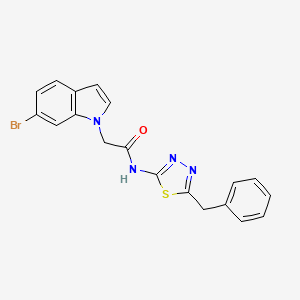 N-(5-benzyl-1,3,4-thiadiazol-2-yl)-2-(6-bromo-1H-indol-1-yl)acetamide