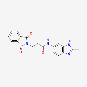 3-(1,3-dioxo-1,3-dihydro-2H-isoindol-2-yl)-N-(2-methyl-1H-benzimidazol-6-yl)propanamide