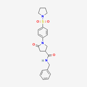 N-benzyl-5-oxo-1-[4-(pyrrolidin-1-ylsulfonyl)phenyl]pyrrolidine-3-carboxamide