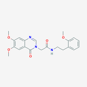 2-(6,7-dimethoxy-4-oxoquinazolin-3(4H)-yl)-N-[2-(2-methoxyphenyl)ethyl]acetamide