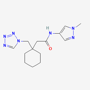 N-(1-methyl-1H-pyrazol-4-yl)-2-[1-(1H-tetrazol-1-ylmethyl)cyclohexyl]acetamide