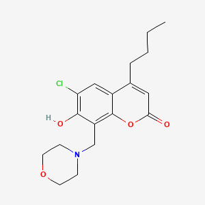 4-butyl-6-chloro-7-hydroxy-8-(morpholin-4-ylmethyl)-2H-chromen-2-one