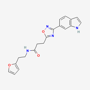 N-[2-(furan-2-yl)ethyl]-3-[3-(1H-indol-6-yl)-1,2,4-oxadiazol-5-yl]propanamide