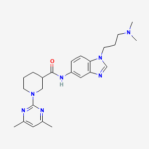 N-{1-[3-(dimethylamino)propyl]-1H-benzimidazol-5-yl}-1-(4,6-dimethylpyrimidin-2-yl)piperidine-3-carboxamide