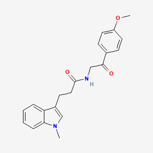 molecular formula C21H22N2O3 B14936507 N-[2-(4-methoxyphenyl)-2-oxoethyl]-3-(1-methyl-1H-indol-3-yl)propanamide 