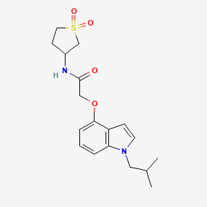 N-(1,1-dioxidotetrahydrothiophen-3-yl)-2-{[1-(2-methylpropyl)-1H-indol-4-yl]oxy}acetamide