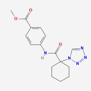 molecular formula C16H19N5O3 B14936537 methyl 4-({[1-(1H-tetrazol-1-yl)cyclohexyl]carbonyl}amino)benzoate 