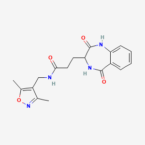 N-[(3,5-dimethyl-1,2-oxazol-4-yl)methyl]-3-(2,5-dioxo-2,3,4,5-tetrahydro-1H-1,4-benzodiazepin-3-yl)propanamide