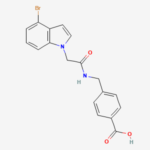 molecular formula C18H15BrN2O3 B14936545 4-({[(4-bromo-1H-indol-1-yl)acetyl]amino}methyl)benzoic acid 