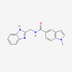 molecular formula C18H16N4O B14936550 N-(1H-benzimidazol-2-ylmethyl)-1-methyl-1H-indole-5-carboxamide 