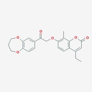 7-[2-(3,4-dihydro-2H-1,5-benzodioxepin-7-yl)-2-oxoethoxy]-4-ethyl-8-methyl-2H-chromen-2-one