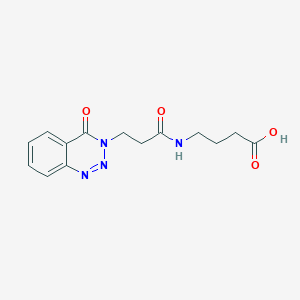 molecular formula C14H16N4O4 B14936560 4-{[3-(4-oxo-1,2,3-benzotriazin-3(4H)-yl)propanoyl]amino}butanoic acid CAS No. 896806-79-4