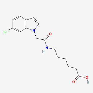 molecular formula C16H19ClN2O3 B14936569 6-{[(6-chloro-1H-indol-1-yl)acetyl]amino}hexanoic acid 