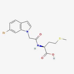 molecular formula C15H17BrN2O3S B14936572 N-[(6-bromo-1H-indol-1-yl)acetyl]-L-methionine 