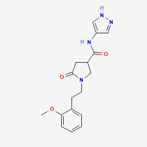 1-[2-(2-methoxyphenyl)ethyl]-5-oxo-N-(1H-pyrazol-4-yl)pyrrolidine-3-carboxamide