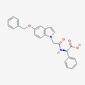 (2R)-({[5-(benzyloxy)-1H-indol-1-yl]acetyl}amino)(phenyl)ethanoic acid