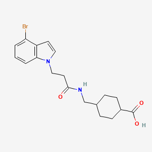 trans-4-({[3-(4-bromo-1H-indol-1-yl)propanoyl]amino}methyl)cyclohexanecarboxylic acid