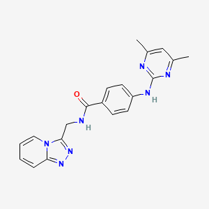 4-[(4,6-dimethylpyrimidin-2-yl)amino]-N-([1,2,4]triazolo[4,3-a]pyridin-3-ylmethyl)benzamide