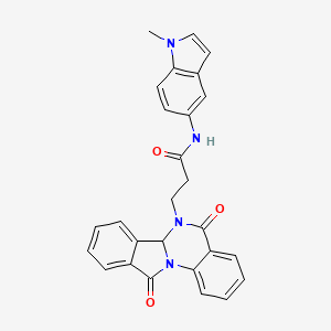 molecular formula C27H22N4O3 B14936605 3-(5,11-dioxo-6a,11-dihydroisoindolo[2,1-a]quinazolin-6(5H)-yl)-N-(1-methyl-1H-indol-5-yl)propanamide 