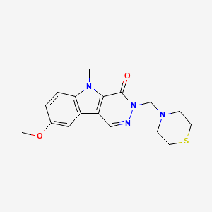 molecular formula C17H20N4O2S B14936610 8-methoxy-5-methyl-3-(thiomorpholin-4-ylmethyl)-3,5-dihydro-4H-pyridazino[4,5-b]indol-4-one 