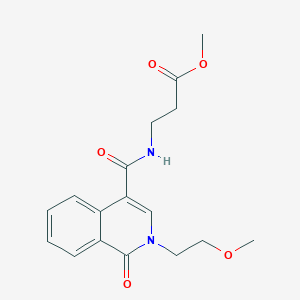 molecular formula C17H20N2O5 B14936626 methyl N-{[2-(2-methoxyethyl)-1-oxo-1,2-dihydroisoquinolin-4-yl]carbonyl}-beta-alaninate 