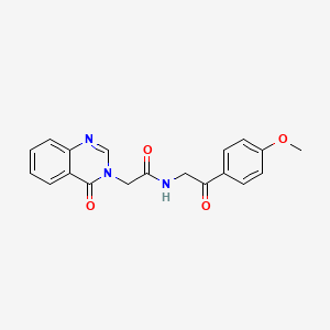 molecular formula C19H17N3O4 B14936635 N-[2-(4-methoxyphenyl)-2-oxoethyl]-2-(4-oxoquinazolin-3(4H)-yl)acetamide 