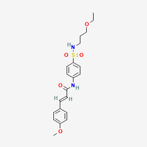 molecular formula C21H26N2O5S B14936641 (2E)-N-{4-[(3-ethoxypropyl)sulfamoyl]phenyl}-3-(4-methoxyphenyl)prop-2-enamide 