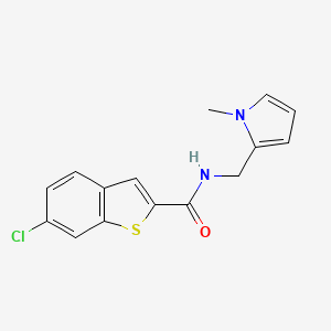 6-chloro-N-[(1-methyl-1H-pyrrol-2-yl)methyl]-1-benzothiophene-2-carboxamide