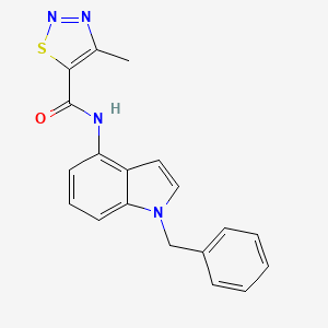 N-(1-benzyl-1H-indol-4-yl)-4-methyl-1,2,3-thiadiazole-5-carboxamide