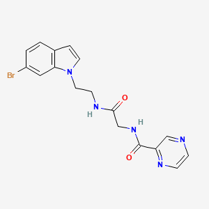 N-(2-{[2-(6-bromo-1H-indol-1-yl)ethyl]amino}-2-oxoethyl)-2-pyrazinecarboxamide