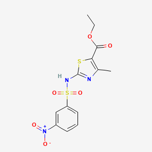 molecular formula C13H13N3O6S2 B14936678 Ethyl 4-methyl-2-{[(3-nitrophenyl)sulfonyl]amino}-1,3-thiazole-5-carboxylate 