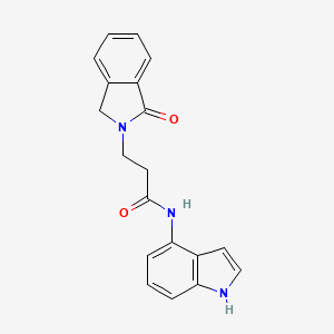 N-(1H-indol-4-yl)-3-(1-oxo-1,3-dihydro-2H-isoindol-2-yl)propanamide