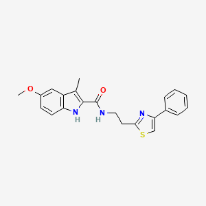 5-methoxy-3-methyl-N-[2-(4-phenyl-1,3-thiazol-2-yl)ethyl]-1H-indole-2-carboxamide