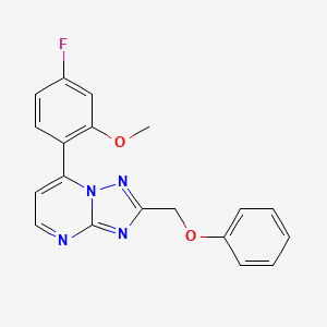 7-(4-Fluoro-2-methoxyphenyl)-2-(phenoxymethyl)[1,2,4]triazolo[1,5-a]pyrimidine