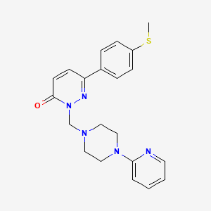 molecular formula C21H23N5OS B14936715 6-[4-(methylsulfanyl)phenyl]-2-{[4-(pyridin-2-yl)piperazin-1-yl]methyl}pyridazin-3(2H)-one 