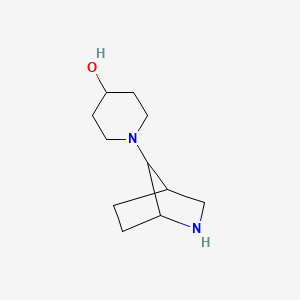 molecular formula C11H20N2O B1493672 1-(2-Azabicyclo[2.2.1]hept-7-yl)-4-piperidinol CAS No. 2169066-45-7