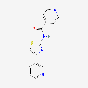 molecular formula C14H10N4OS B14936749 N-[4-(pyridin-3-yl)-1,3-thiazol-2-yl]pyridine-4-carboxamide 